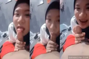 Jilbab Binal Sepong Pacar Baru Lumer Crot Mulut poster